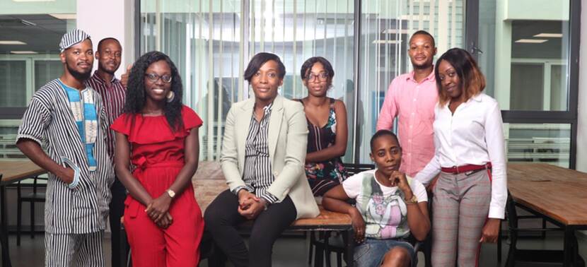 Team Kobo Hub platform in Congo voor startups